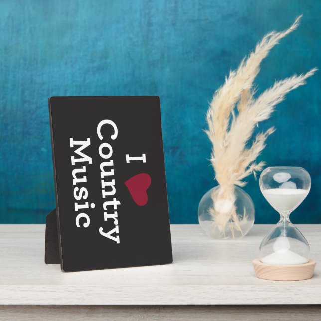 Placa Expositora Amo la música country (Lado)