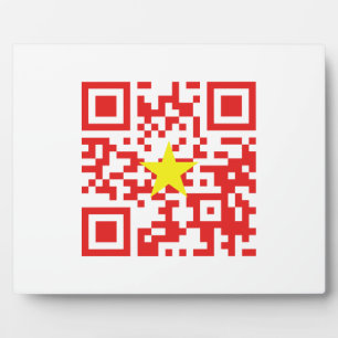 Placa Expositora Amo Vietnam (Tôi Yêu Viene Nam) Marca QR Código