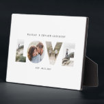 Placa Expositora Amor 4 foto simple regalo personalizado moderno ca<br><div class="desc">Amar 4 foto simple,  moderno,  aniversario personalizado,  boda,  cumpleaños o Navidades regalo para el que amas.</div>