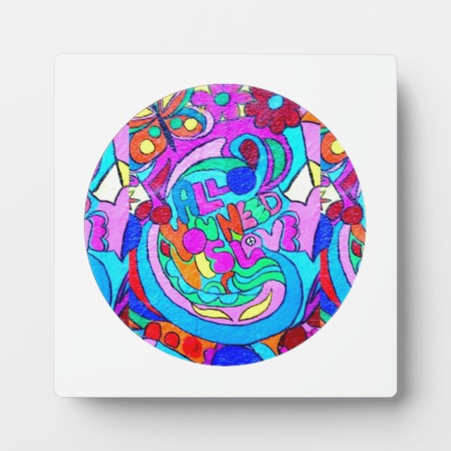 Placa Expositora amor chippie groovy (Frente)