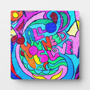 Placa Expositora amor chippie groovy