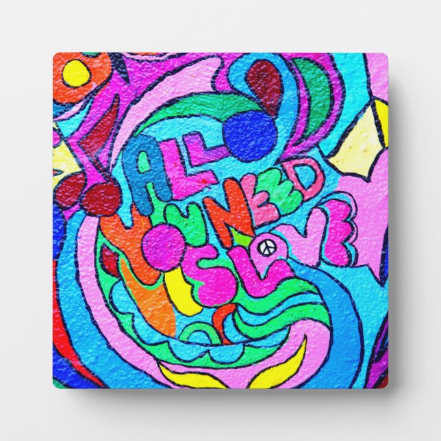 Placa Expositora amor chippie groovy (Frente)