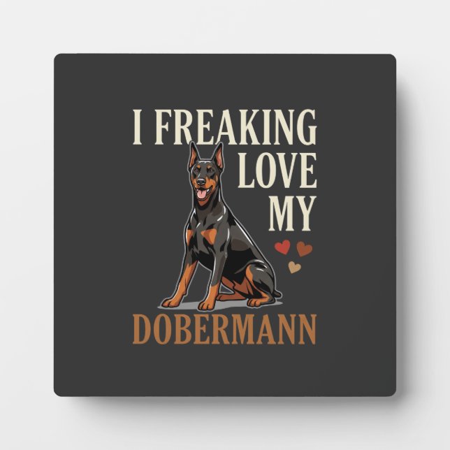 Placa Expositora Amor Dobermann Amante Perros (Frente)
