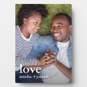 Placa Expositora Amor mínimo con nombres Foto Plaque