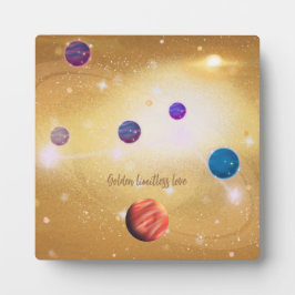 Placa Expositora Amor sin límites dorados