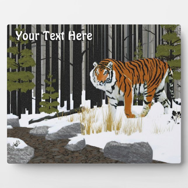Placa Expositora Amur (Siberian) Tiger (Frente)