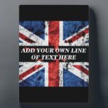 Placa Expositora Añadir el texto en el Cojín decorativo de la bande<br><div class="desc">Añadir el texto a la bandera inglesa</div>