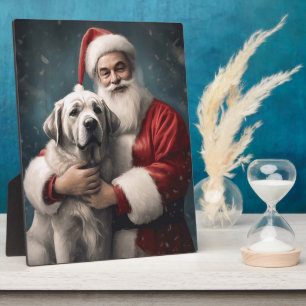 Placa Expositora Anatolian Shepherd con Navidades de Santa Claus