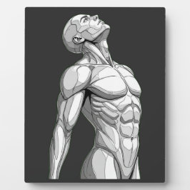 Placa Expositora Android Anatomy: Futuristic Cyborg Desktop Plaque