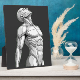 Placa Expositora Android Anatomy: Futuristic Cyborg Desktop Plaque