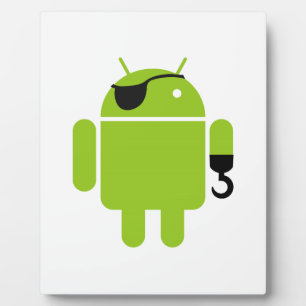 Placa Expositora Android Robot Pirate Style