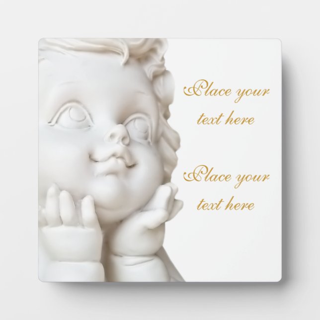 Placa Expositora Ángel blanco (Frente)