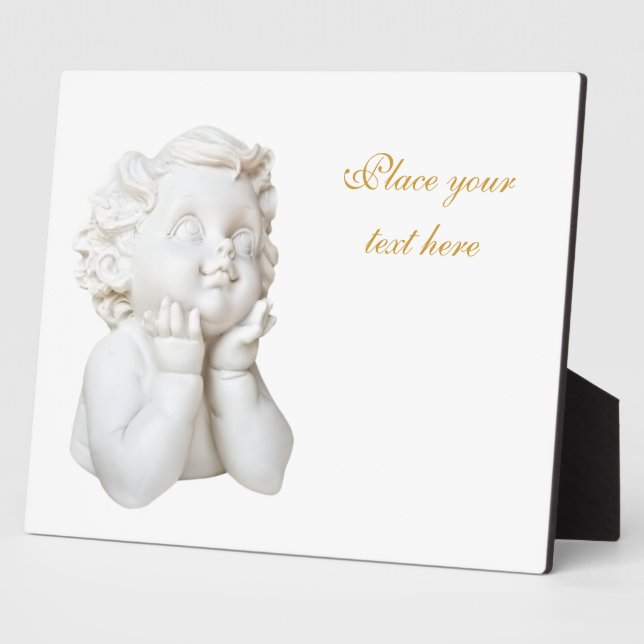 Placa Expositora Ángel blanco (Lado)