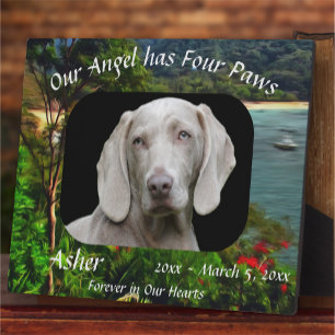 Placa Expositora Ángel de memorial de mascota con cuatro patas 0828