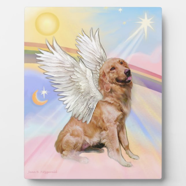 Placa Expositora Ángel Golden Retriever (B1) (Frente)