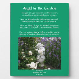 Placa Expositora Angel In The Garden Poem Plaque