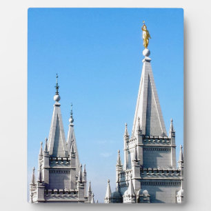 Placa Expositora ángel moroni del templo lds salt lake city