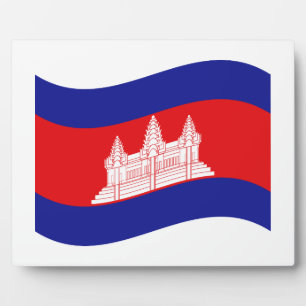 Placa Expositora Angkor Wat Ola de bandera camboyana