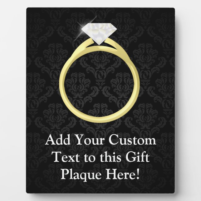 Placa Expositora Anillo de Solitaire de Diamond (Frente)