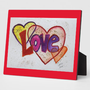 Placa Expositora Anillos de amor Pintura Poema Plaque