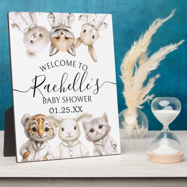 Placa Expositora Animales con Pijamas Caprichosos: Acento de Fiesta (Lado)