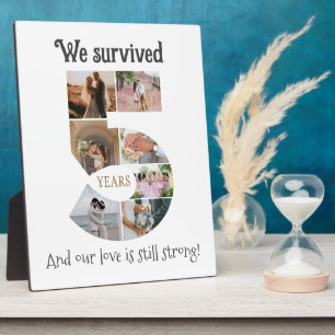 Placa Expositora Aniversario Boda de cinco años