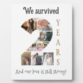 Placa Expositora Aniversario Boda de dos años