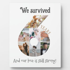 Placa Expositora Aniversario Boda de seis años