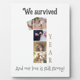 Placa Expositora Aniversario Boda de un año