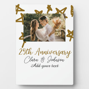 Placa Expositora Aniversario de boda añadir nombre año imagen estre