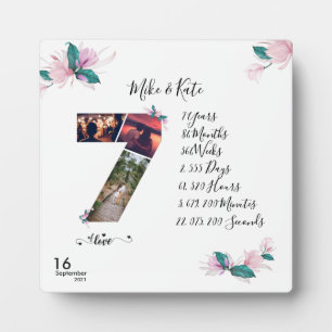 Placa Expositora Aniversario feliz personalizado con collage de fot