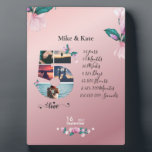 Placa Expositora Aniversario romántico de la pareja casada<br><div class="desc">Bienvenido a Roar Graphics Zazzle Store. Este regalo romántico, dulce y único de la pareja es el regalo perfecto para usted o una pareja que está cerca de usted. Presenta una foto personalizada de la pareja con Moda y tipografía moderna que muestra las fechas importantes de su relación. Para cualquier...</div>