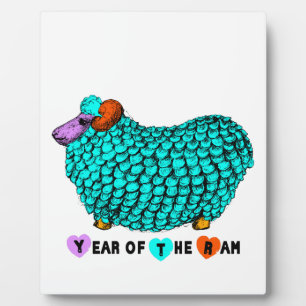 Placa Expositora Año 2015 de las ovejas o cabras de las Ram -