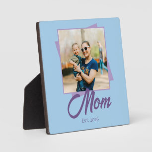 Placa Expositora Año de establecimiento de mamá con foto