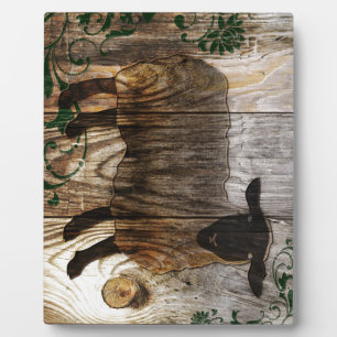 Placa Expositora año de la oveja de madera