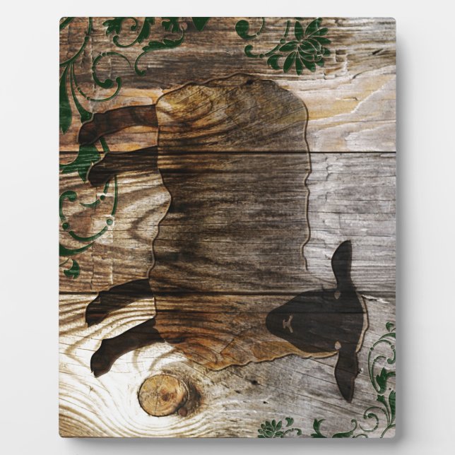 Placa Expositora año de la oveja de madera (Frente)