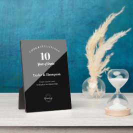 Placa Expositora Años de reconocimiento de servicio de los empleado