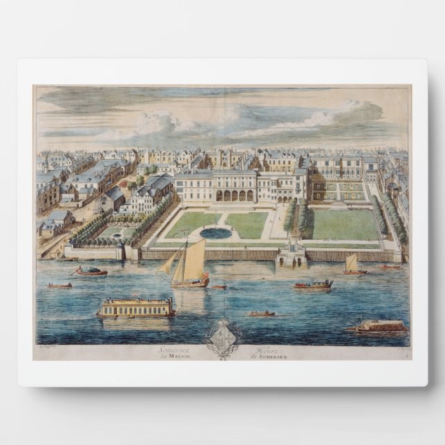 Placa Expositora Antigua casa de Somerset en el estrecho, grabada p (Frente)