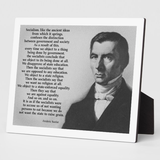 Placa Expositora Antisocialismo de Bastiat Federico (Lado)