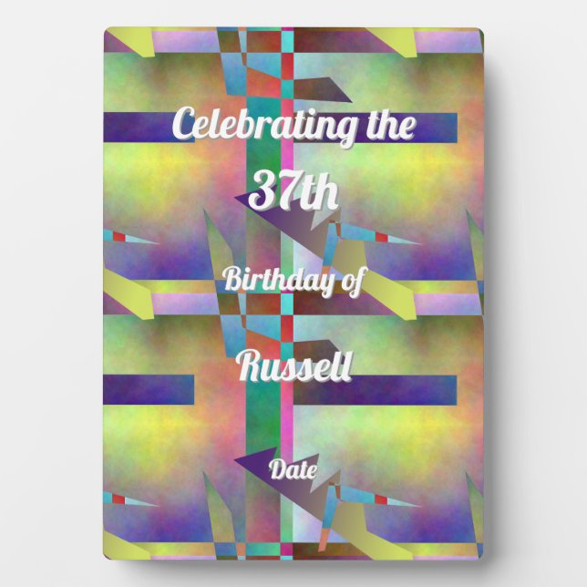 Placa Expositora Any Age Happy Birthday Memories  (Frente)