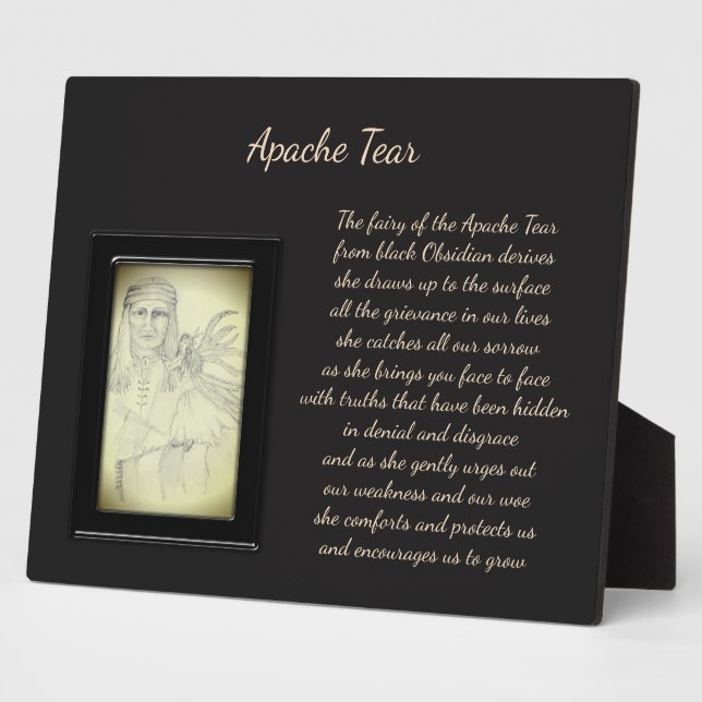 Placa Expositora Apache Tear Crystal Fairy (Lado)