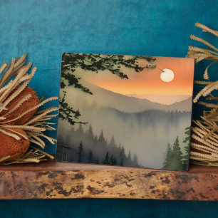 Placa Expositora Apalache Sunrise Watercolor Arte Digital