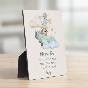 Placa Expositora Apenas Podemos Esperar Cumpleaños Baby Shower Niño