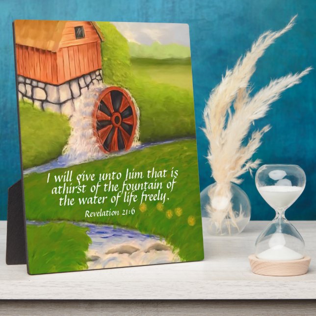 Placa Expositora Apocalipsis 21:6 (Lado)