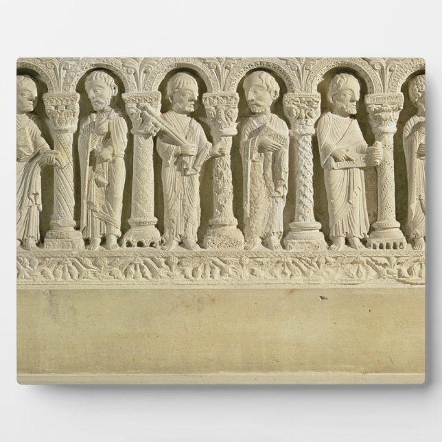 Placa Expositora Apostles under Arcades, carved relief, c.1150 (sto (Frente)