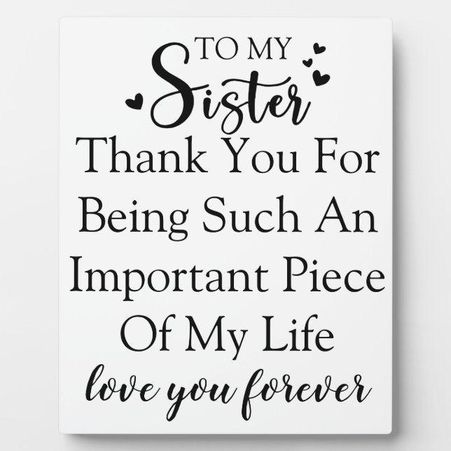 Placa Expositora Apreciación De Hermana Gracias Por Estar En Mi Vid (Frente)