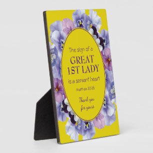 Placa Expositora Apreciación del Pastor 1ª DAMA   Floral Gracias