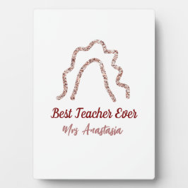 Placa Expositora Apreciación del profesor de arcoiris purpurina mar