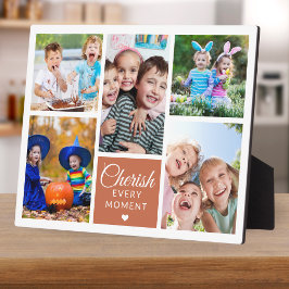 Placa Expositora Apreciar cada momento Terracota 5 Collage de fotos