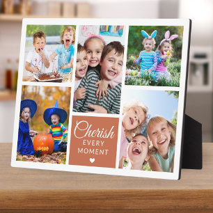 Placa Expositora Apreciar cada momento Terracota 5 Collage de fotos